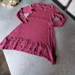 Cut Loose Wine Red /Black Dot Dress Size: M